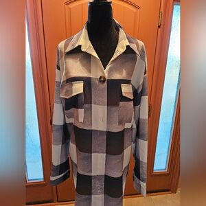 Women's Long Sleeve Button Down Dress /Duster